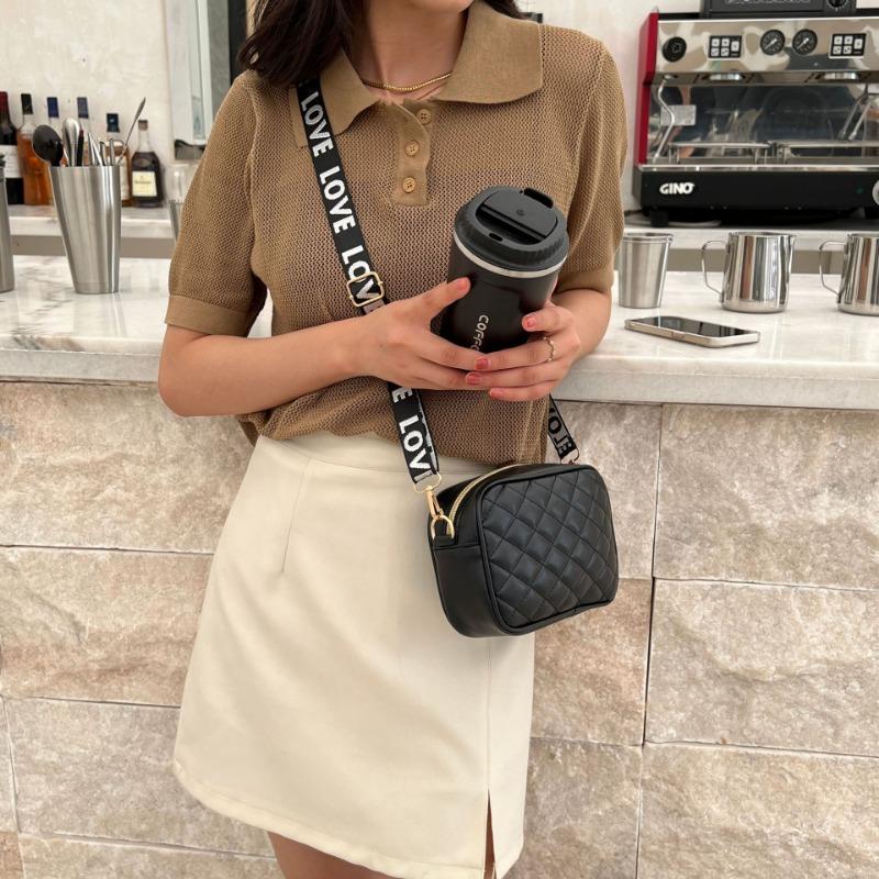 Women's bag autumn and winter new diamond shoulder bag oblique span bag fashionable simple letter broadband mobile phone