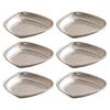 Set Of 6 Unique Stainless Steel Miniature Bowls Appetizer Plates Suitable for Sauces and Seasoning with Easy Cleaning
