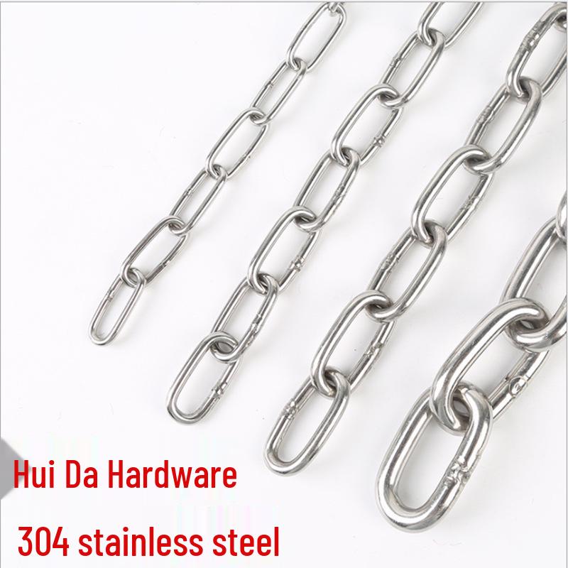 304 Stainless Steel Coarse Chain: Pet Dog, Iron Ring, Chandelier, Tag, and Clothes Drying Chain