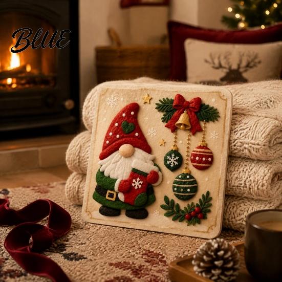 Christmas Stocking Fillers DIY Felt Craft Kit Santa Snowman Sticker Art Gnome Tree Displays Wreath Peel And Stick Kit for Teens Holiday Party