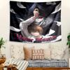 Personalized Name D-Death Note Tapestry, Wall Hanging Tapestry, Pattern Tapestry for Dorm Bedroom Living Room Wall Art Photography Backdrop