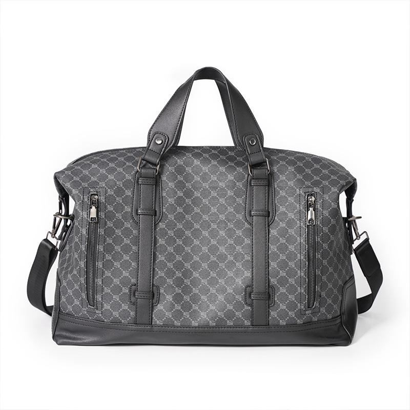 Patterned Plaid Travel Bag Korean Version Men'S Bag Casual Shoulder Bag Handbag Fitness Bag Trendy Bag