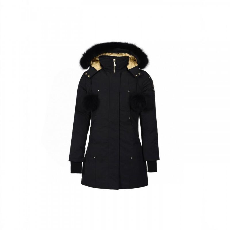 Womens Mid-Length Down Coat With Real Rabbit Fur Collar Winter 2026 Warm Puffer Jacket 81-85% Duck Fill