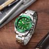 Meibo Men Steel Band Quartz Watch With Calendar For Office And Daily Wear