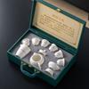 Suet Jade Ink White Porcelain Xishi Pot Set Kung Fu Tea Set Home Office Cover Bowl Business Tea Set Gifts