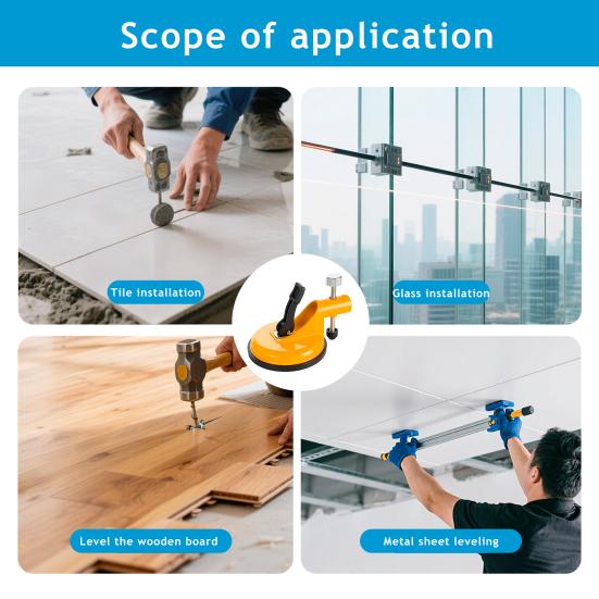 Adjustable Height Setter Professional Countertop Seam Leveling Alignment Clamp Tool Heavy Duty Rubber Suction Cup Floor Gap Fixer Tool