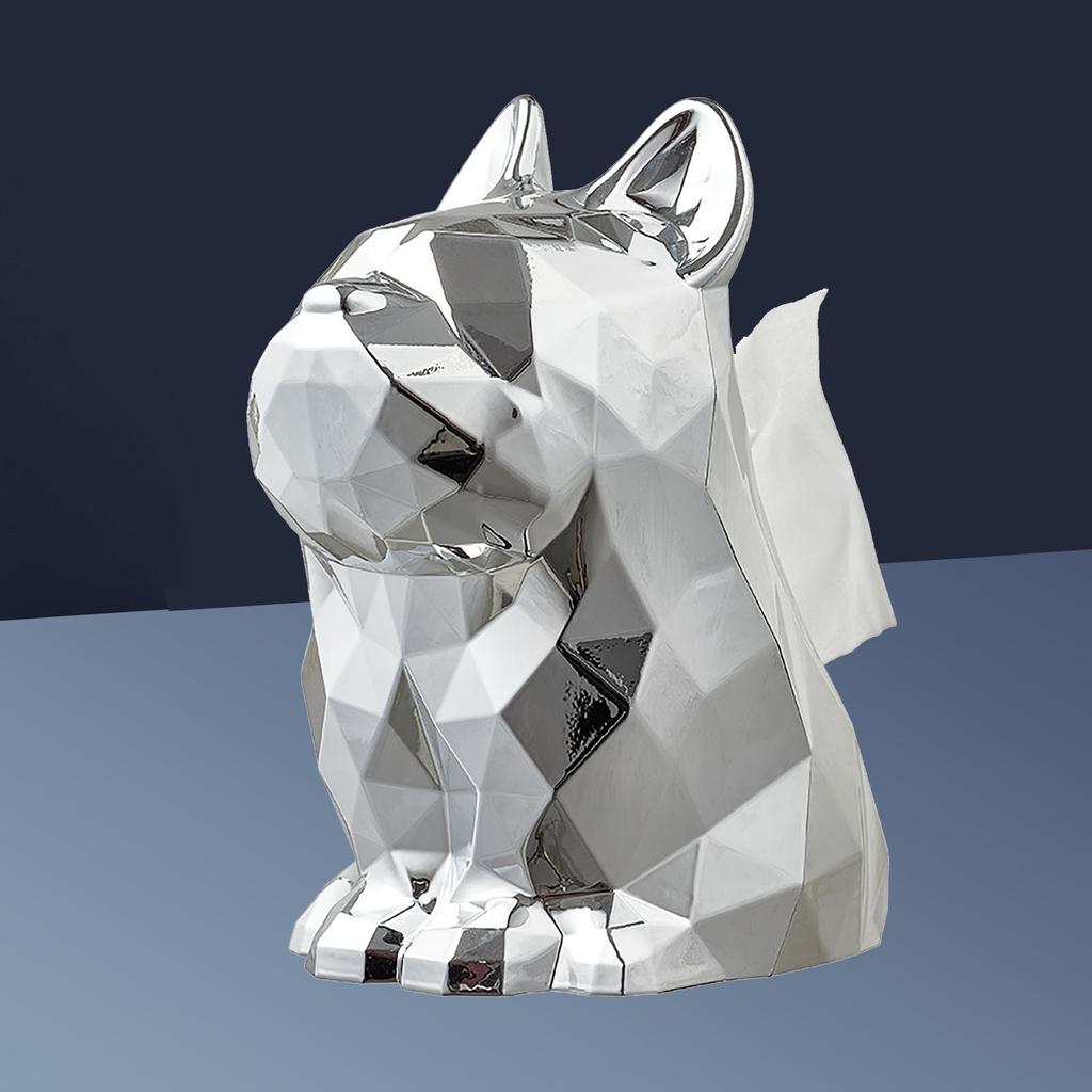 Tissue Dispenser Creatively Electroplated Tissue Box Light Luxury Facial Tissue Holder for Living