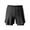 Li Ning Solid Color Mid Waist Drawstring Comfortable Breathable Versatile Loose Fit Five Point Sports Shorts Men Shorts Black LSKV328-1
