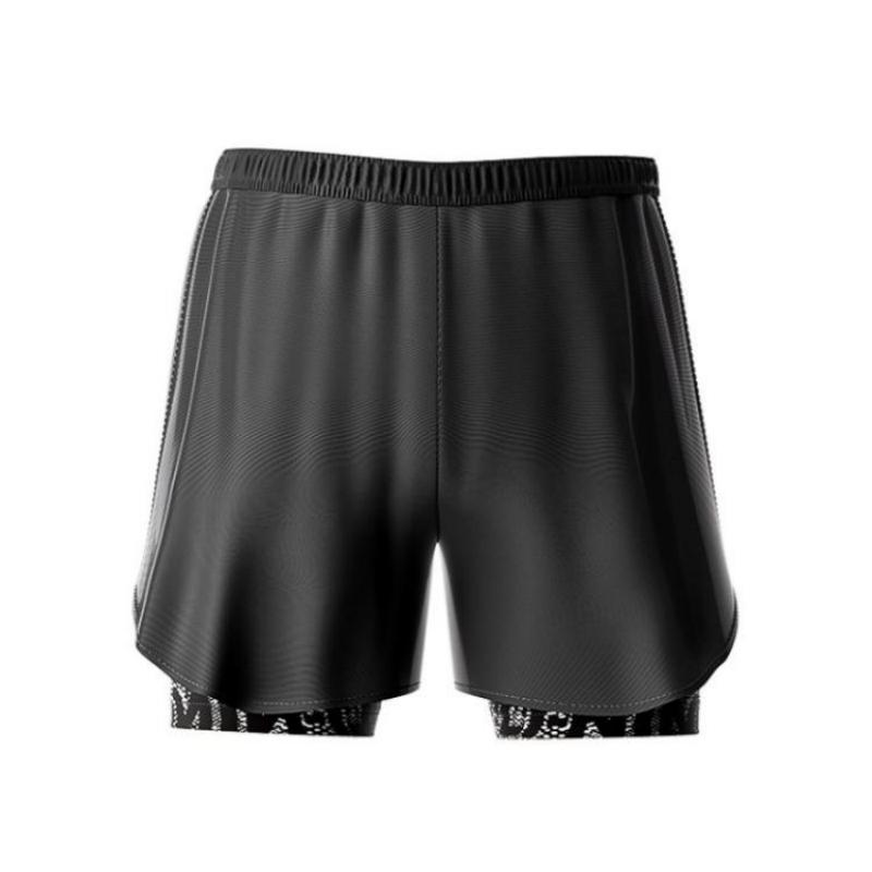 Li Ning Solid Color Mid Waist Drawstring Comfortable Breathable Versatile Loose Fit Five Point Sports Shorts Men Shorts Black LSKV328-1