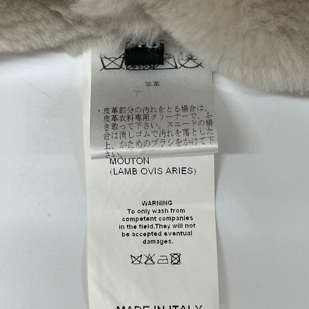 EMMETI 52-158-36-080001 ALISHA/Alisha Lamb Leather Mouton Hooded Duffle Coat 40 Light beigeUsed