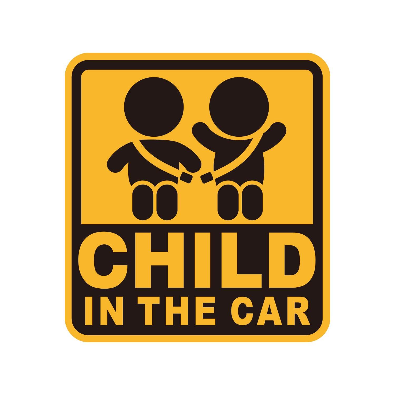 

Seiwa CHILD IN THE CAR WA121 Car Sticker, Safety Sign, For Both Inside and H120mm x W110mm x D0.2mm