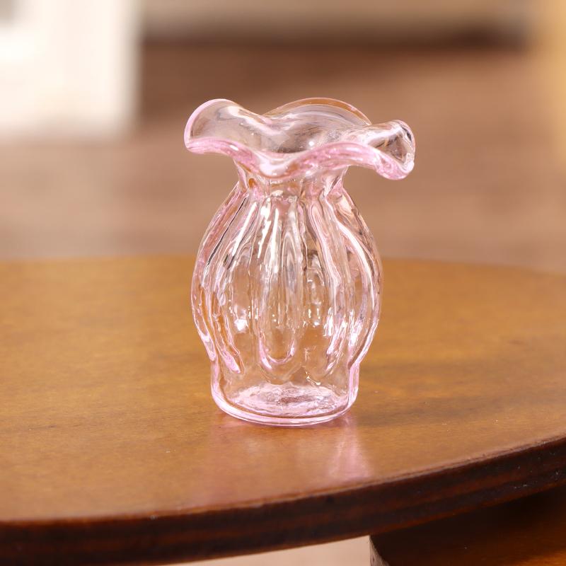 1:12 Dollhouse Miniature Glass Vase Flower Arrangement Flowerpot Storage Jar Garden Christmas House Decor