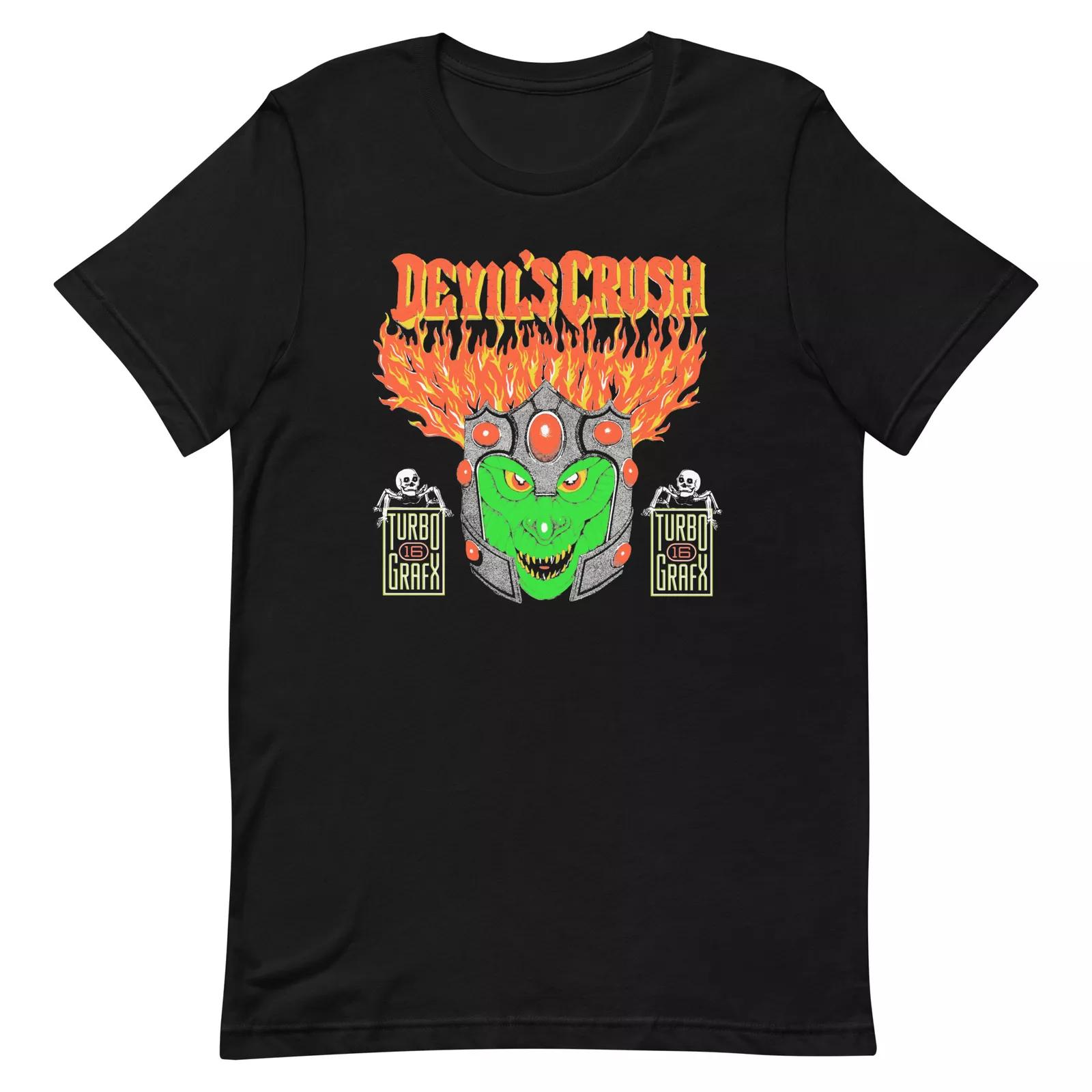 Devil s Crush Turbografx Game Black Tee Shirt Unisex t-shirt XL