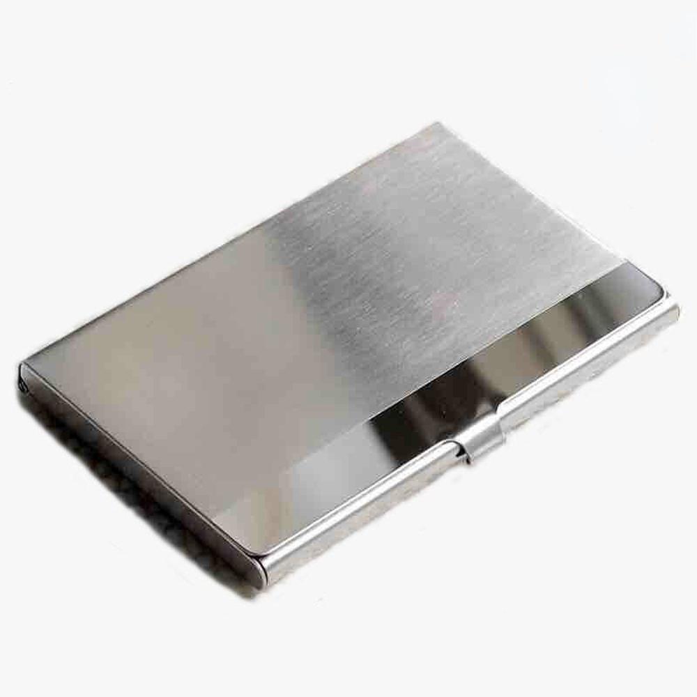 Card Holder Stainless Steel Silver Aluminium Credit Card Case Women Wallets Nueva Men ID Card Box Cartao De