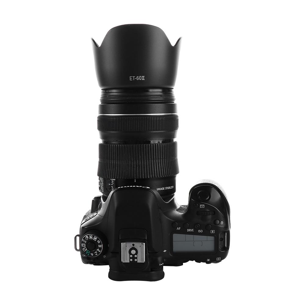 75-300MM II Pour Pare-soleil d'objectif ET-60 II Pare-soleil d'appareil photo Accessoires d'appareil photo Pare-soleil d'objectif 58mm pour 55-250MM