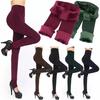 8 Farben Damen Hohe Taille Einfarbig Sexy Fleece Gefüttert Thermo Strumpfhosen Hosen Leggings Strumpfhosen Hosen