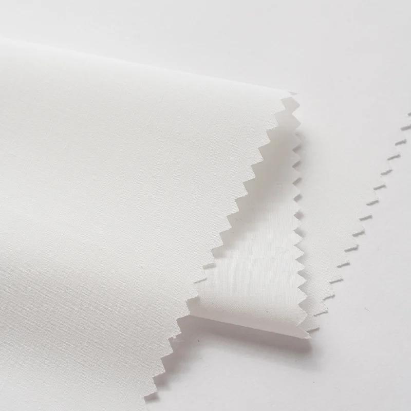 Plain Combed Cotton Fabric Poplin for Clothes Shirt Dresses Sewing High-grade Smooth Skirts Cloth Thin Anti-wrinkle