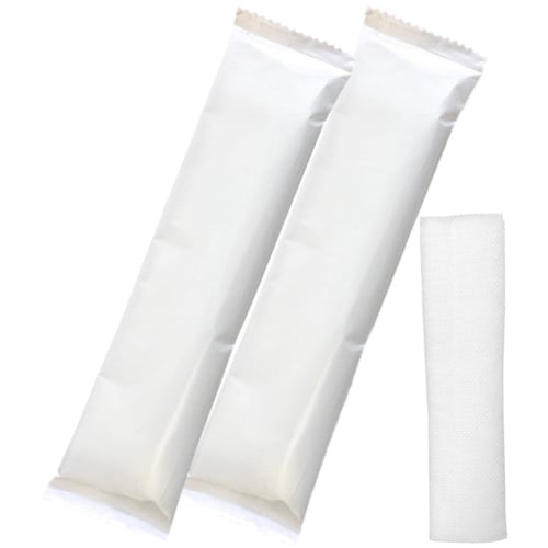 High-quality Disposable Oshibori (hand Towels), 100% Natural Cotton, VIP, Large, Thick, Made In Japan, 100 Individually Wrapped, Round, White, Plain,