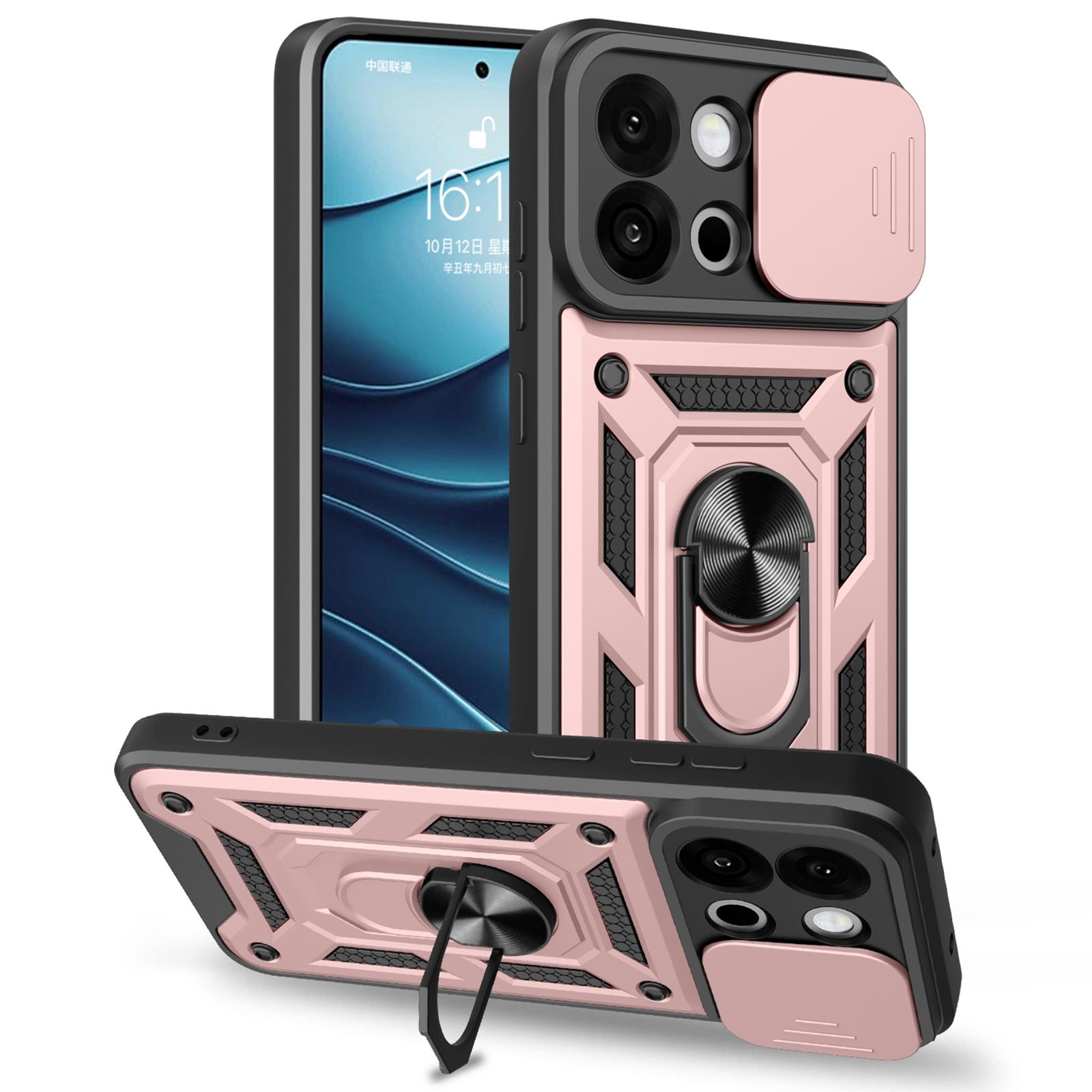 

For OnePlus 13s 5G/13T 5G Case with Slide Camera Lid PC + TPU Kickstand Phone Cover F