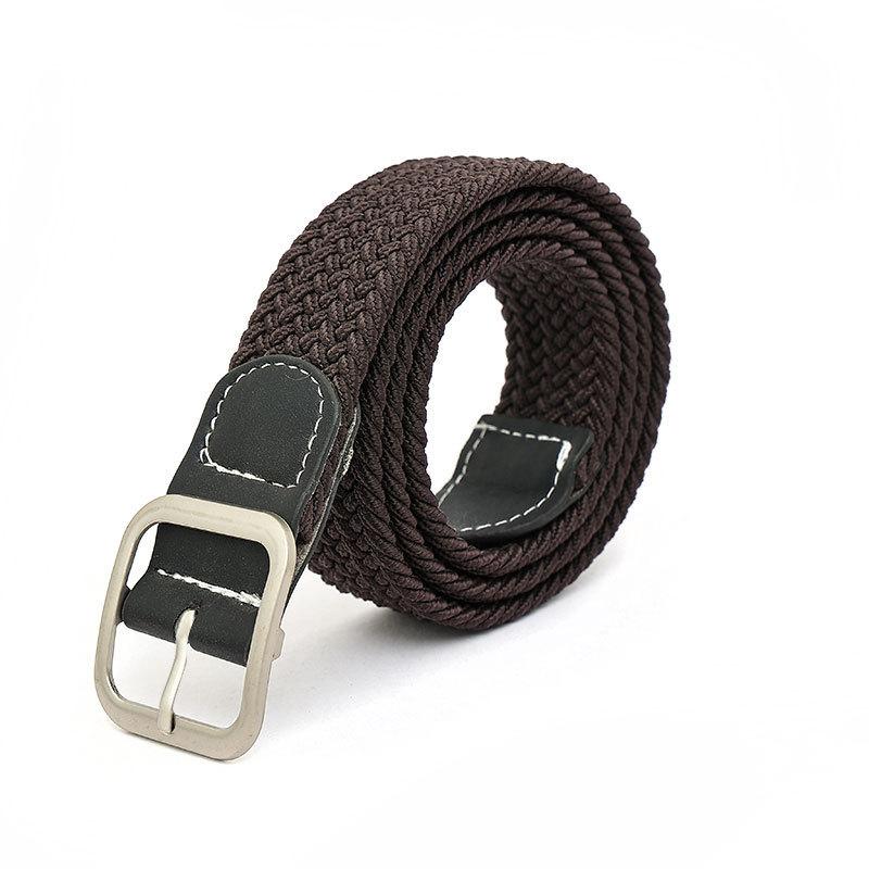 Elastic Braided Belt for Young Female Student Military Training Pants Casual Belt Belt Belt Men Canvas Belt Men
