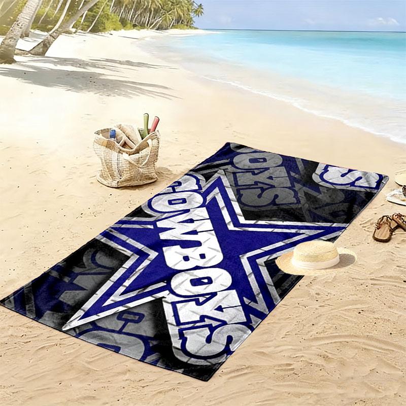 Cowboys Print Beach Towel, Large Soft Quick Dry Towel for Beach Camping Swimming