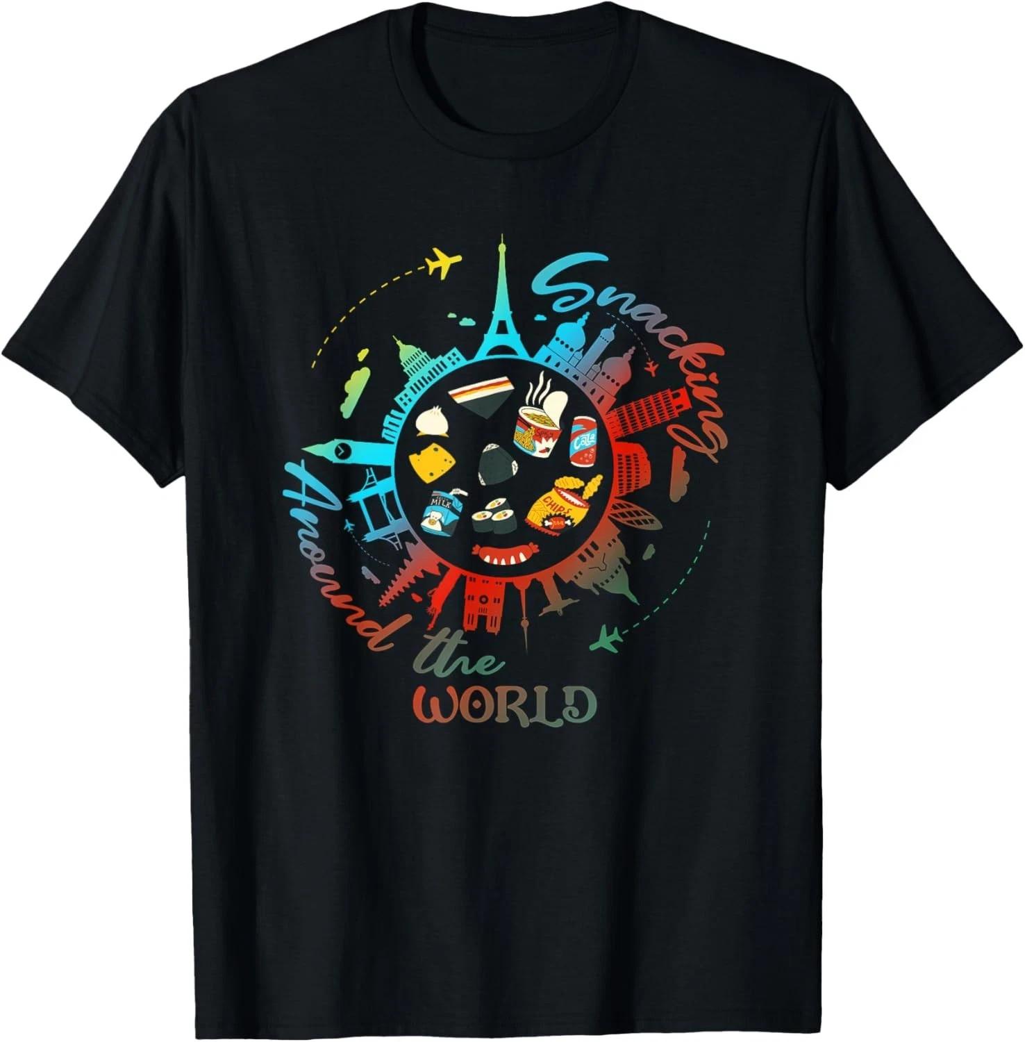 HOT! Snacking Around The World Fast Food Lover T-Shirt M