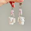 Soft Plush Bear Keychain Cute Bag Charm Car Keyring Sturdy Flocking Material Perfect Gift For Kids And Adults