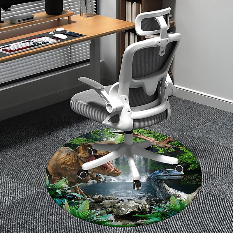 

Dinosaur Office Carpet Chair Mat: Prehistoric Decor for Home Office, Living Room, Bedroom, Gift Idea for Dino Lovers1118004a 80cm by 80cm