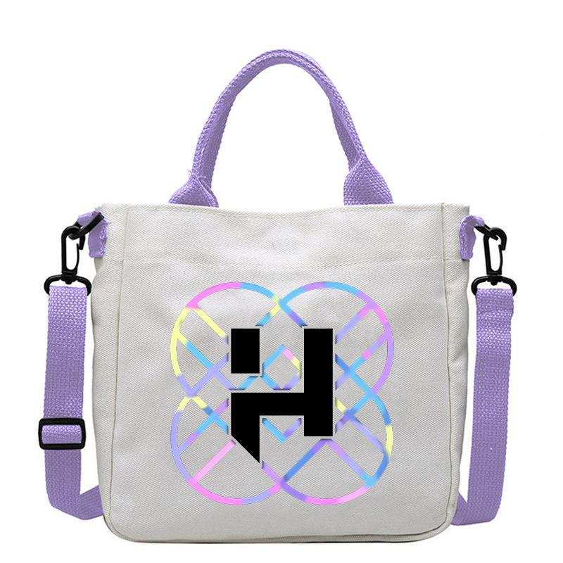 KPop Demon Hunters Crossbody Bags Women Rumi Mira Zoey Purple Handbag Girls Travel Shopping Canvas Shoulder Bag for S Kid Friendly Entertaining Fun