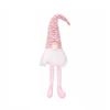 Christmas Gnome with Hanging Legs and Figurines, Striped Knit Hat Ornaments for Home Shelf Window Display Decor