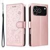 For iPhone 17 Pro Leather Wallet Case Cat Bee Pattern Phone Cover Stand