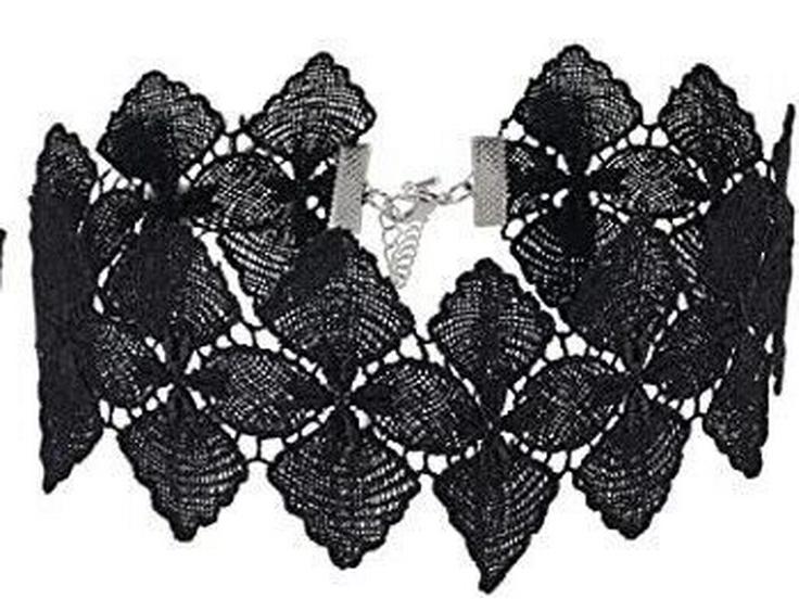 

Универсальный набор ожерелий-чокеров из черного кружева: Женские цепочки на ключицу из шести предметов