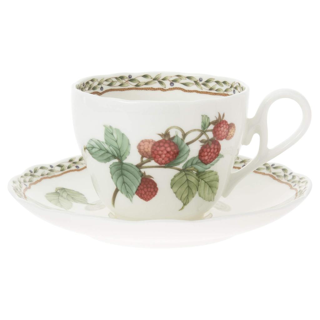 Noritake Tasse Untertasse 250cc Orchard Garden Mikrowelle Safe Bone China & (Kaffee Tee) T97887/4911