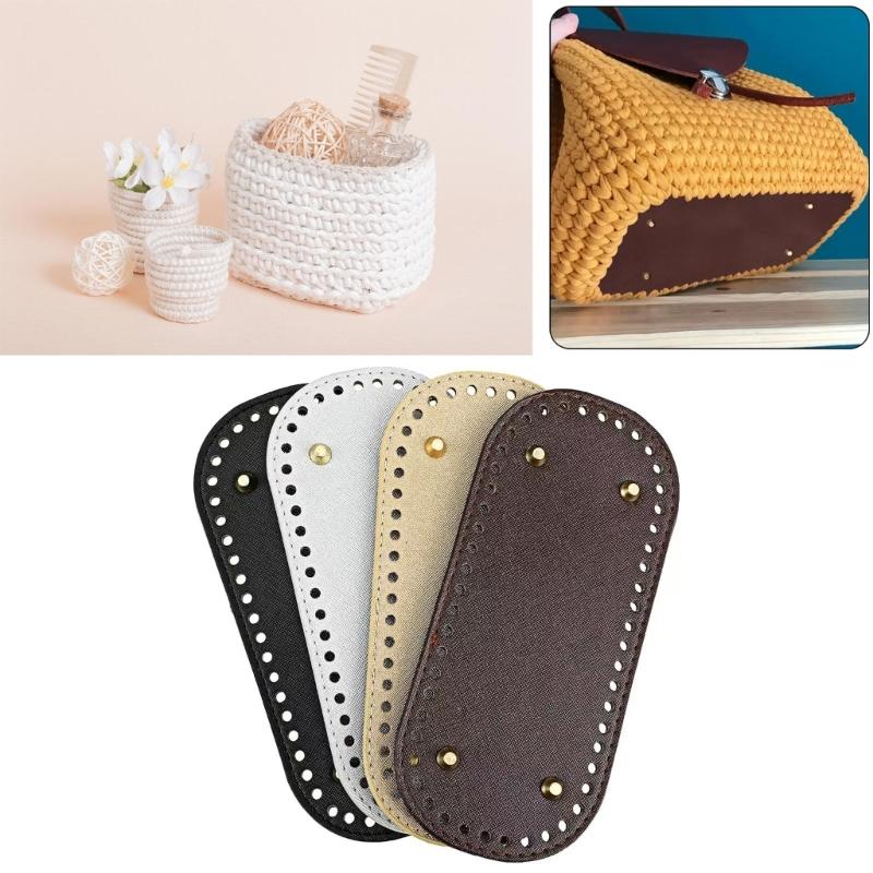 Bag Bases for Crochet 22x10cm 8x18cm Crochet Bag Bottom Bases Leather Bag Bottom Oval Round Rectangle Bottom Bag Bases