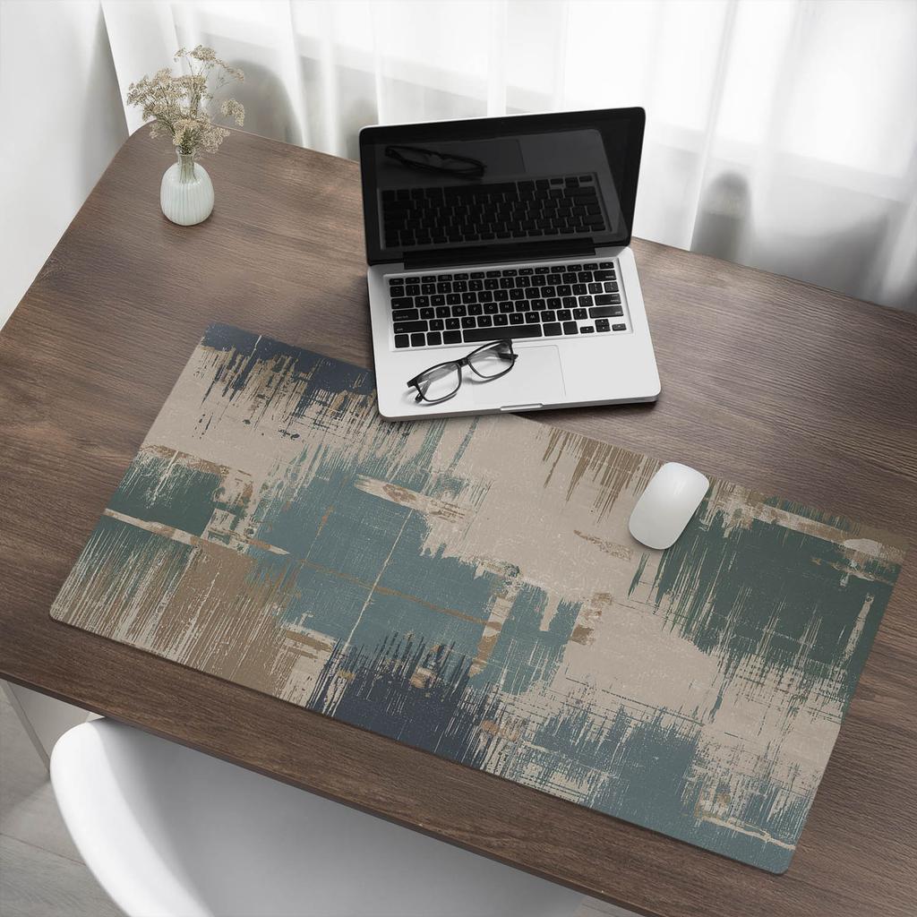 Anti-slip Desk Mat with Abstract Texture Pattern 100x50 cm