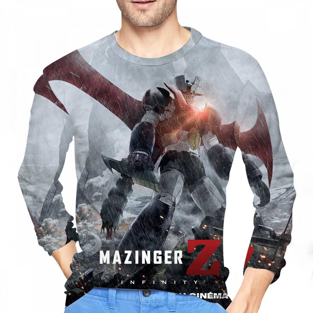 Mazinger Z Anime Robot 3D Print T-Shirt Men Women Casual Long Sleeve T Shirts Oversized Harajuku Male Tees Tops Man Clothing