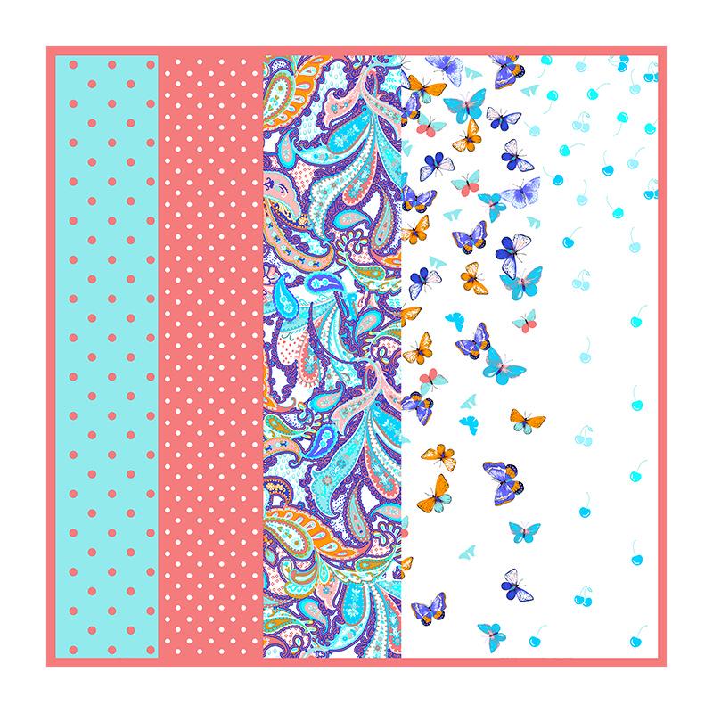 Silk Printed Mulberry Square Scarf: Elegant Fashion Accessory