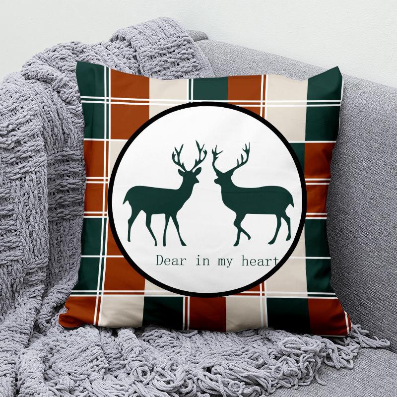 Green Simple Pillow Black and White Geometric Living Room Sofa Office Seat Cushion Cushion