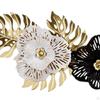 Contemporary Metal Wall Art, Intricate Floral Design Hanging Sculpture for Living Room Decor