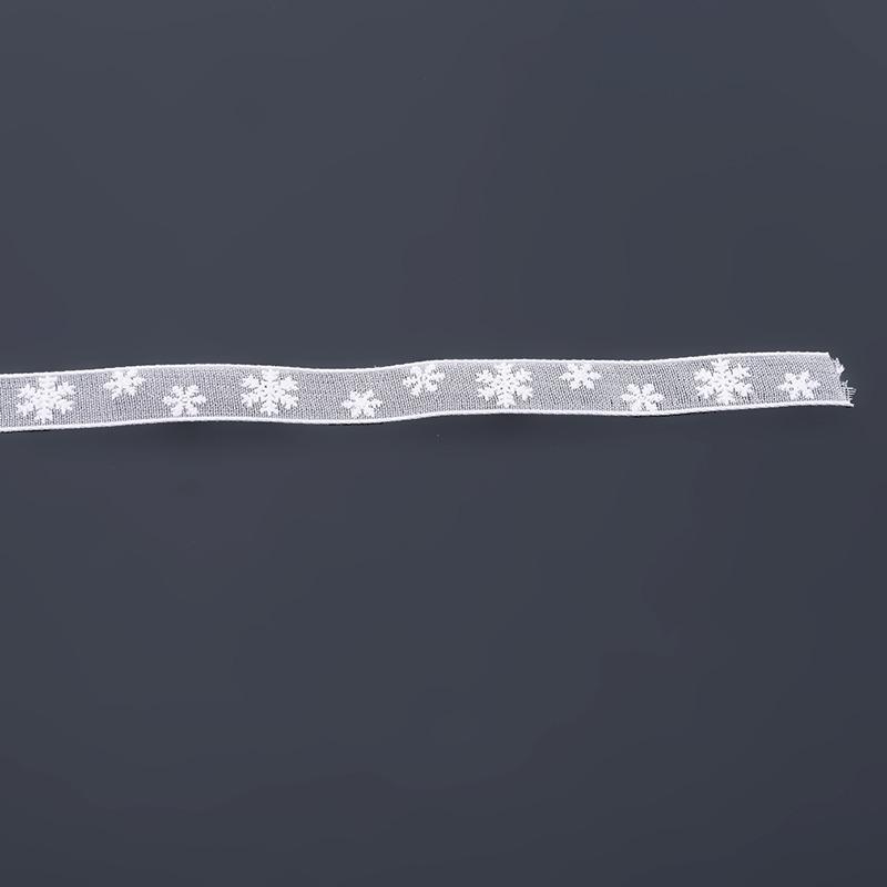 Christmas Organza Ribbon Snowflake Ribbons Handmade DIY Gift Wrapping Decoration Wreath Home Decor