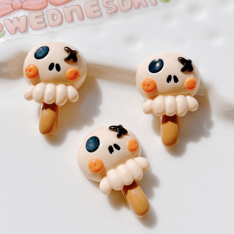 10Pcs New Mini Cute  Cartoon Halloween Collection Flat Back Resin Cabochons Scrapbooking Jewelry Craft Decoration Accessories