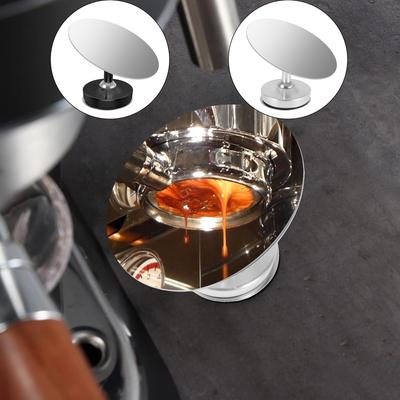 Coffee Extraction Mirror Stainless Steel Magnetic Reflector Base Rotating Coffee Extractor Mirror for Coffee Machine Accessories