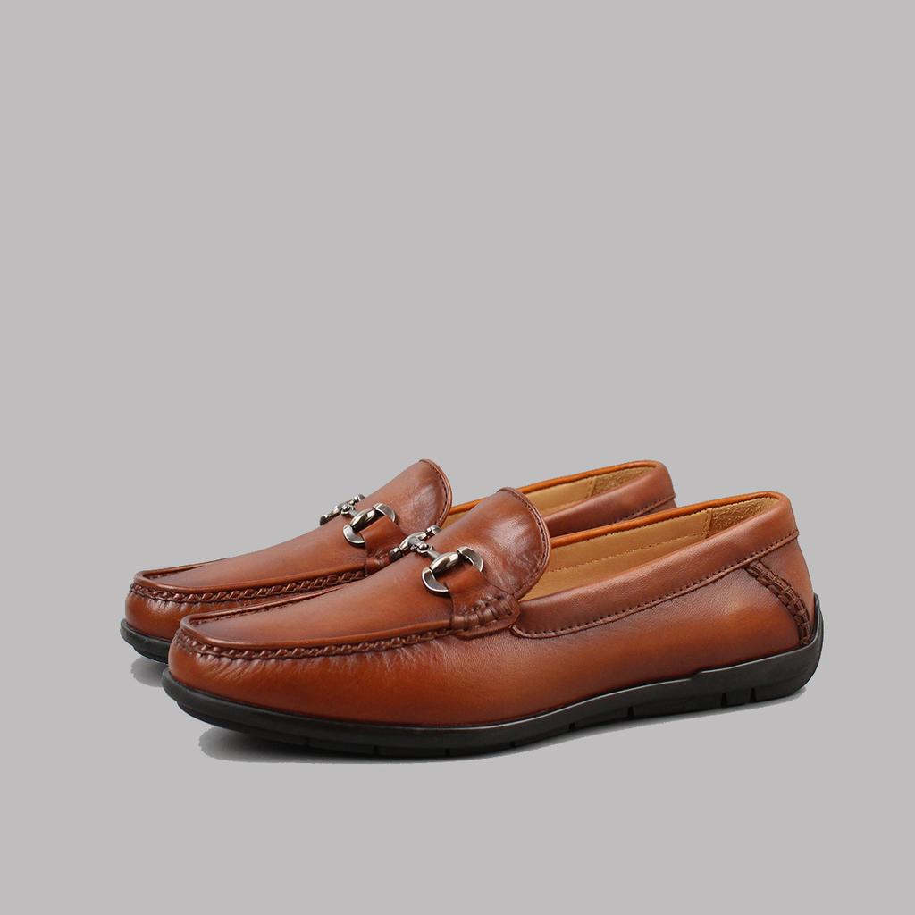 Doudou Schuhe Herrenschuhe aus echtem Leder All-Match-Sommerschuhe mit weicher Unterseite, faules Fußpaar, Business-Retro, lässig, atmungsaktive Schuhe, Halbschuhe