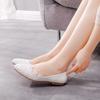 Scarpe Basse da Donna Taglie Forti Scarpe da Sposa in Pizzo Scarpe Basse Bianche a Punta Scarpe Basse Bianche con Fiore in Pizzo Tacchi Alti Scarpe Décolleté da Donna Scarpa di Lusso