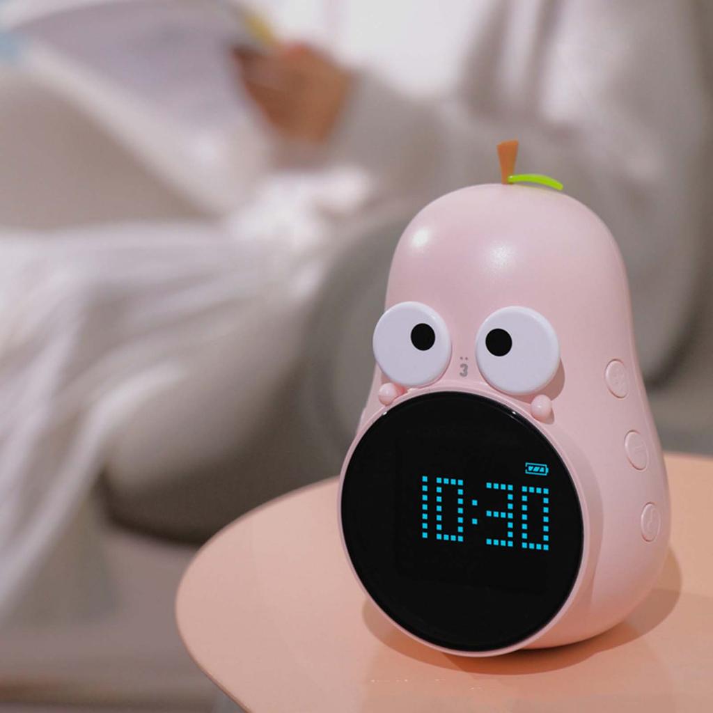Pear Wake Up Alarm Clock Cartoon Cute Cartoon Children Kids Learning Alarm Clock English Regular