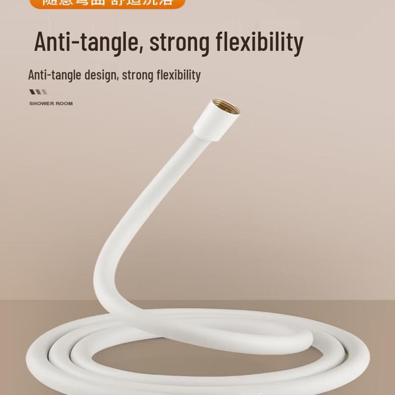 OLOEY 3m White Thickened Explosion-Proof PVC Shower Hose