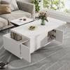 Modern Coffee Table with Double Lifting Mechanism and Hidden Storage, Max Load 50kg