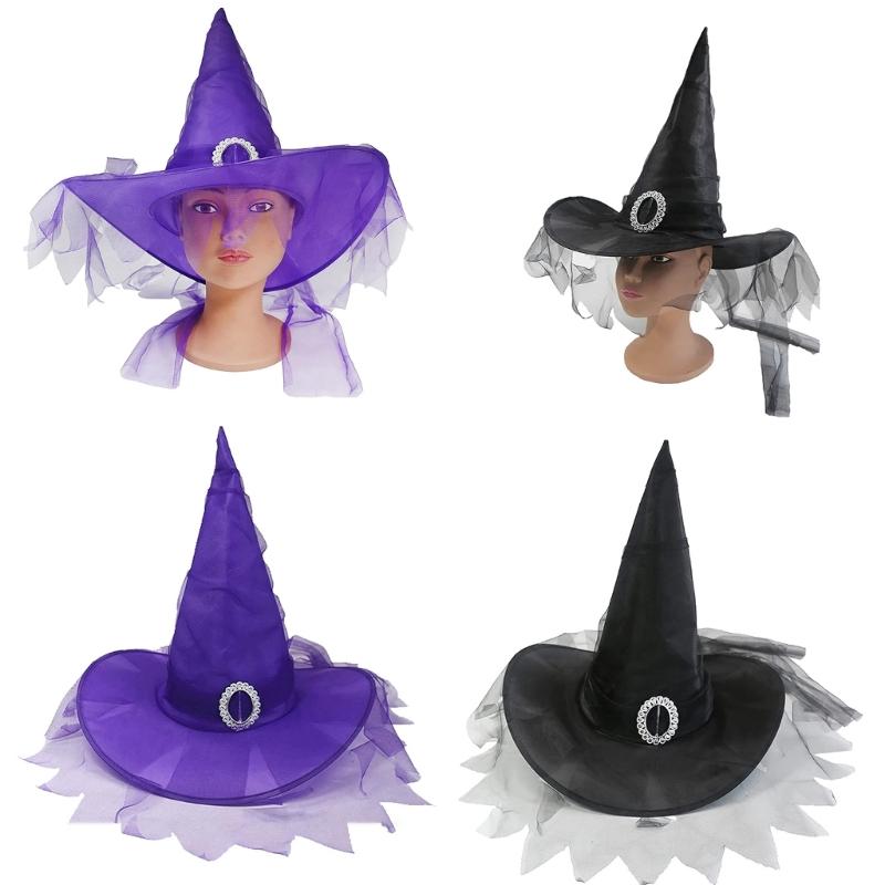 Halloween Witch Wizard Hat Party Headgear Devil Cap Adult Taking Photo Props