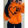 Damen Kombination Aus Liebe Und Schmetterling Muster Kapuzenpullover Damen Streetwear Kapuzenpullover Trendige Tasche Kleidung Kapuzenpullover