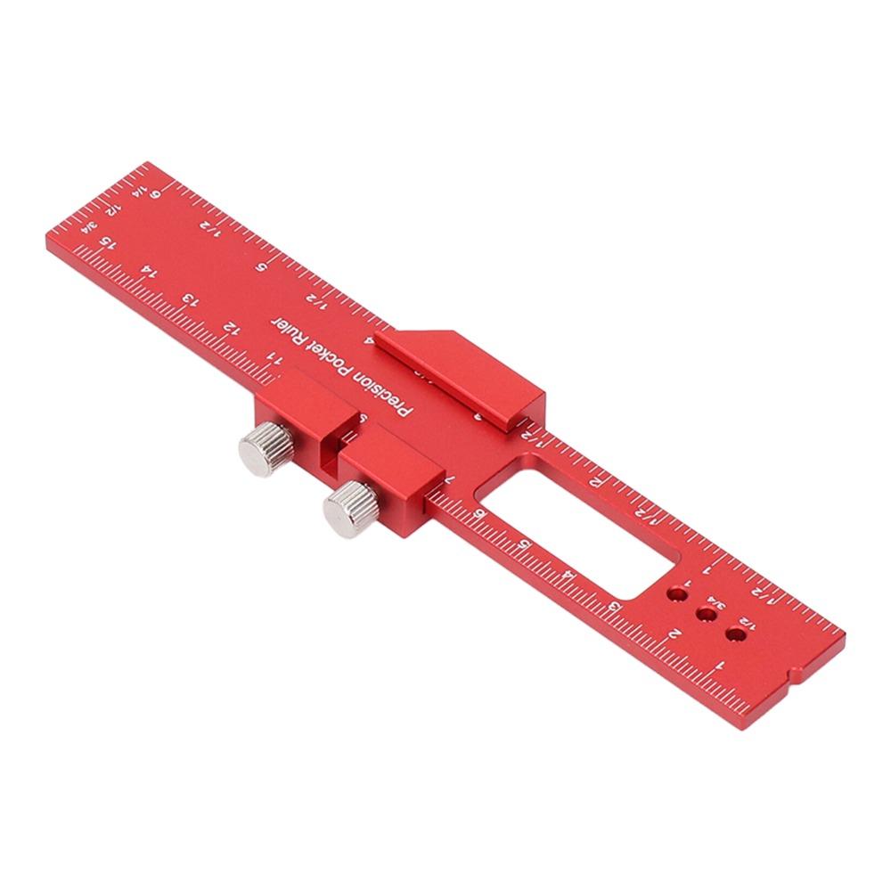Clear Scales Woodworking Ruler 6 Inch T Type Scribing Ruler Precise Aluminum Alloy Ruler  Marking